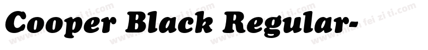 Cooper Black Regular字体转换